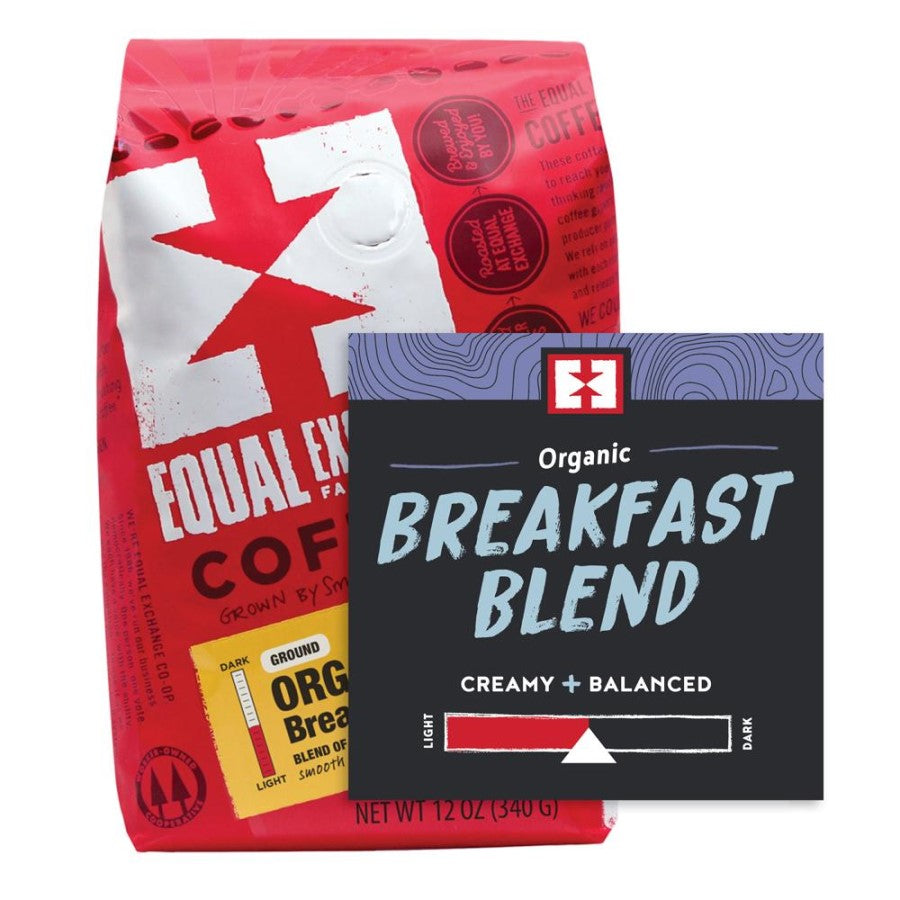 Equal Exchange Organic Breakfast Blend Coffee Creamy And Balanced Medium Roast