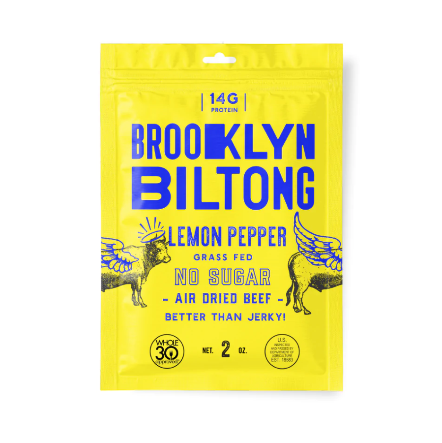 Brooklyn Biltong Grass-Fed Beef Lemon Pepper 2oz
