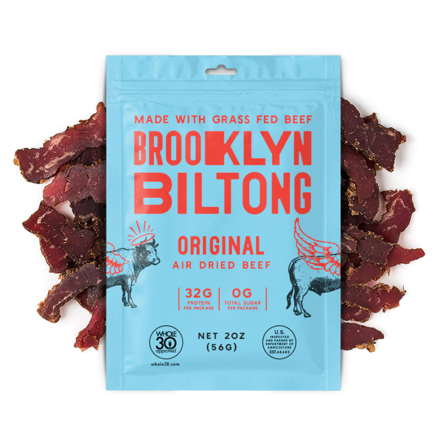 Made With Grass Fed Beef Brooklyn Biltong Original Air Dried Beef Has 32 Grams Protein And 0 Grams Total Sugar Per Package Healthy Whole30 Approved Jerky Like Snack