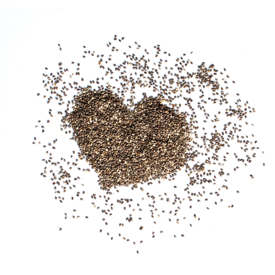 Chia Seeds in Heart Shape from Clean Food Power to Mamma Chia