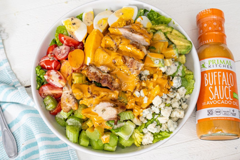 Chicken Cobb Salad With Buffalo Ranch Sauce Healthy Recipe From Primal Kitchen