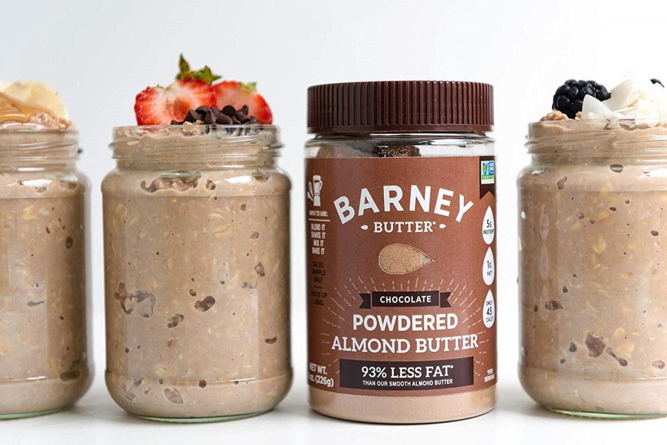 Chocolaty Smoothies Made With Non-GMO Barney Butter Powdered Chocolate Almond Butter With Less Fat