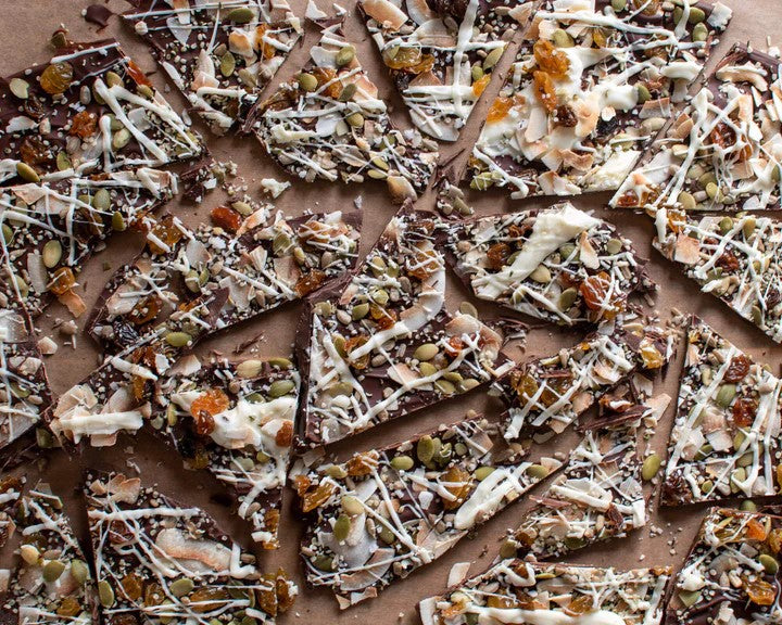 Chocolate Trail Mix Bark Recipe Made With Go Raw Super Simple Seeds