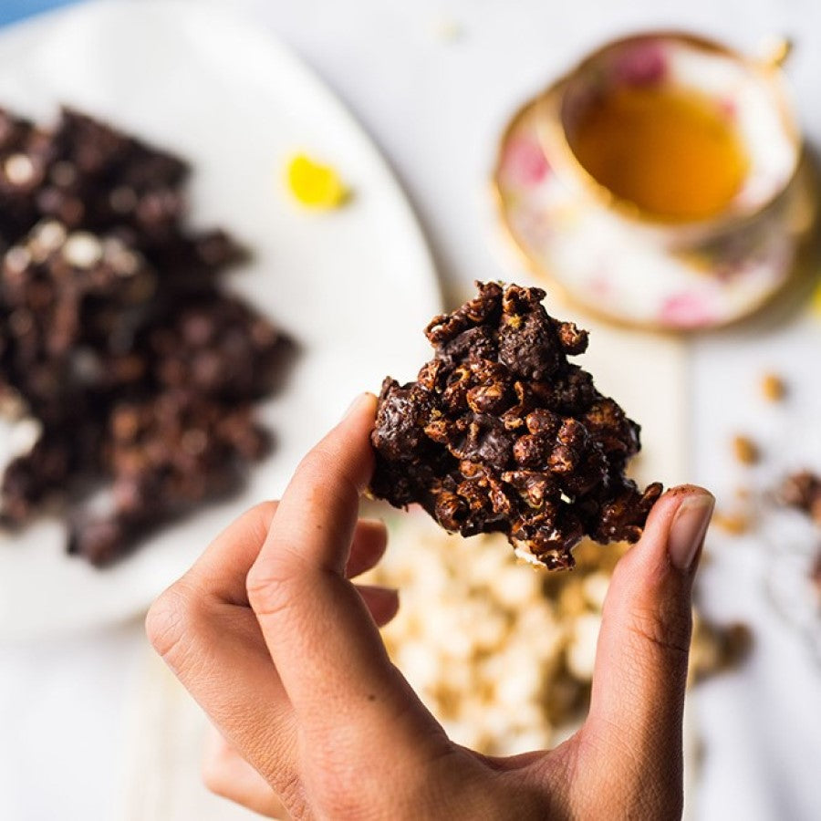 Cinnamon And Chocolate Popcorn Balls Made With Living Intentions Cinnamon Twist Activated Popcorn