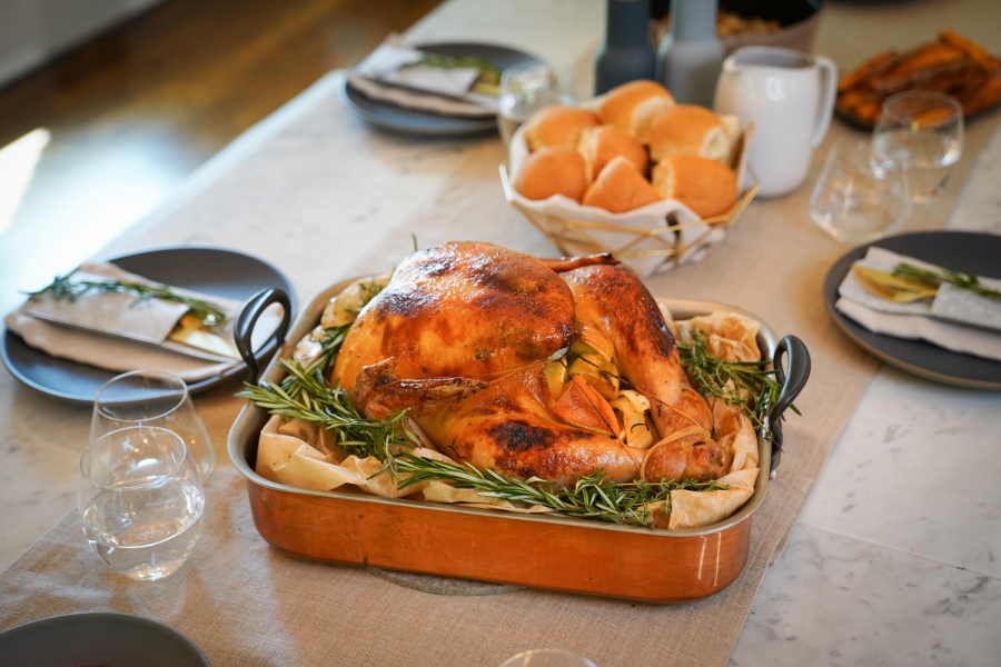 Citrus And Honey Glazed Turkey With Fresh Rosemary In XL Size Plastic Free Oven Bag If You Care Parchment Roasting Bag