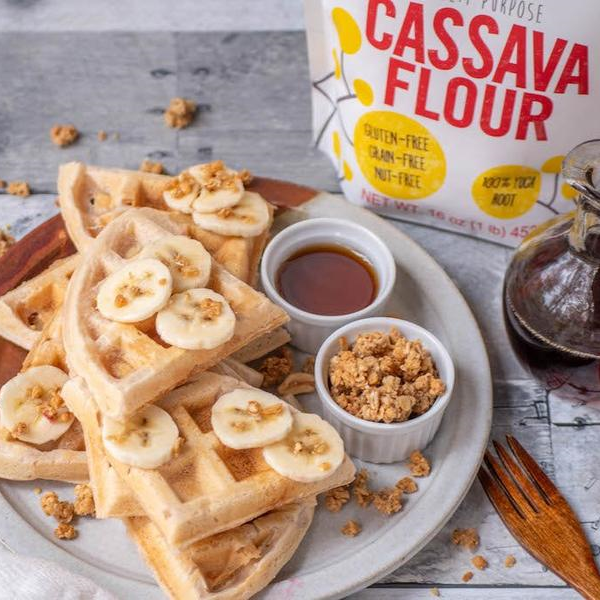 Otto's Cassava Flour Easy Egg Free Waffles With Banana And Granola