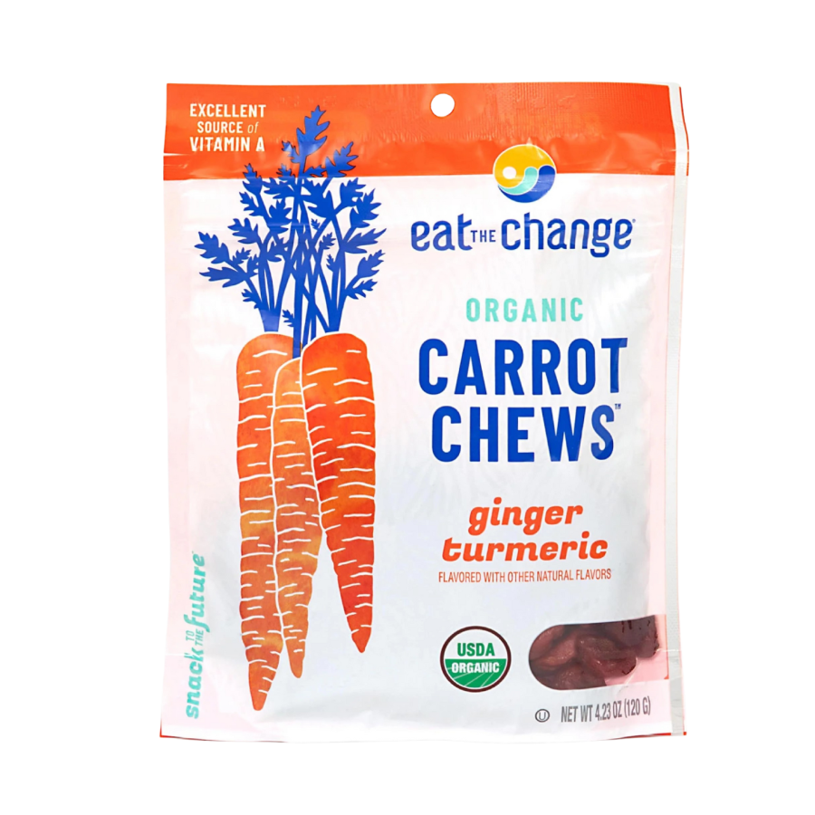 Eat The Change Organic Carrot Chews Ginger Turmeric 4.2oz