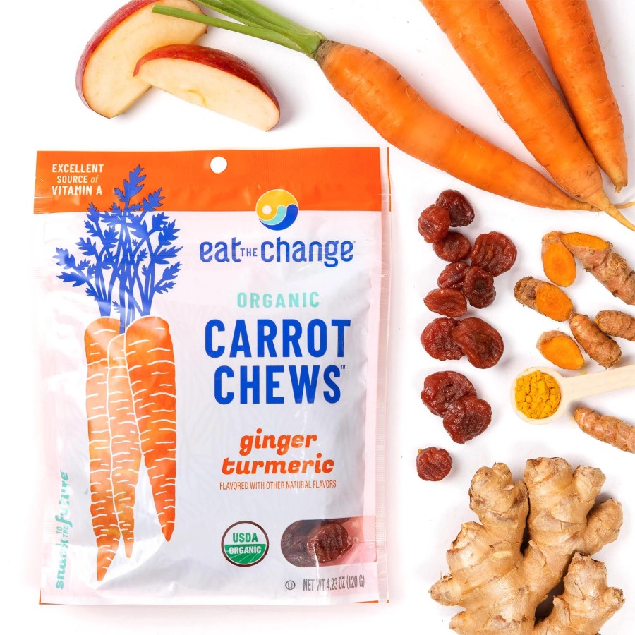 Real Food Snack Organic Ginger Turmeric Carrot Chews Eat The Change