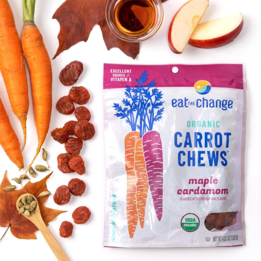 Real Food Snack Organic Maple Cardamom Carrot Chews Eat The Change