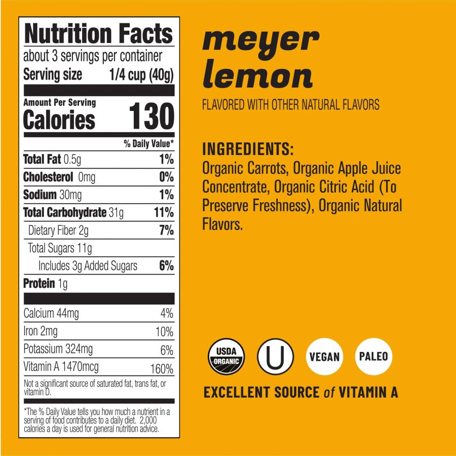 Eat The Change Meyer Lemon Carrot Chews Organic Ingredients Vegan Paleo Snack