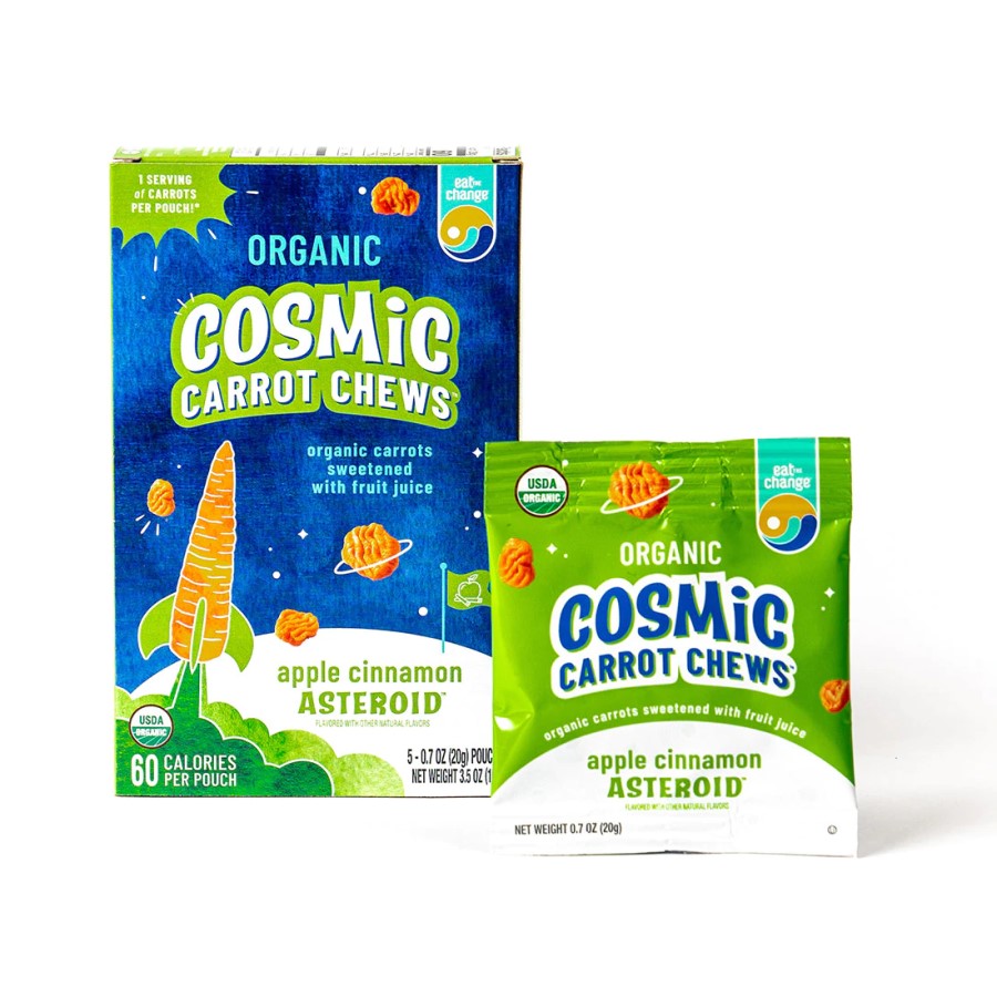 Eat The Change Organic Cosmic Carrot Chews Apple Cinnamon Asteroid 5 Pack