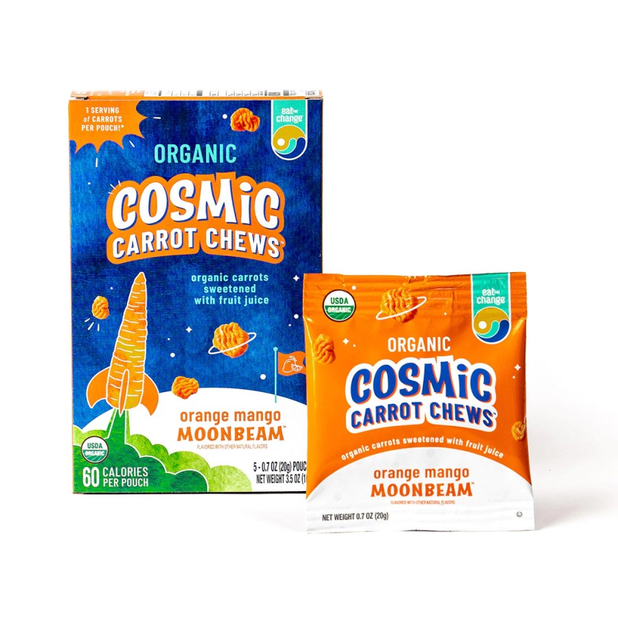 Eat The Change Organic Cosmic Carrot Chews Orange Mango Moonbeam 5 Pack