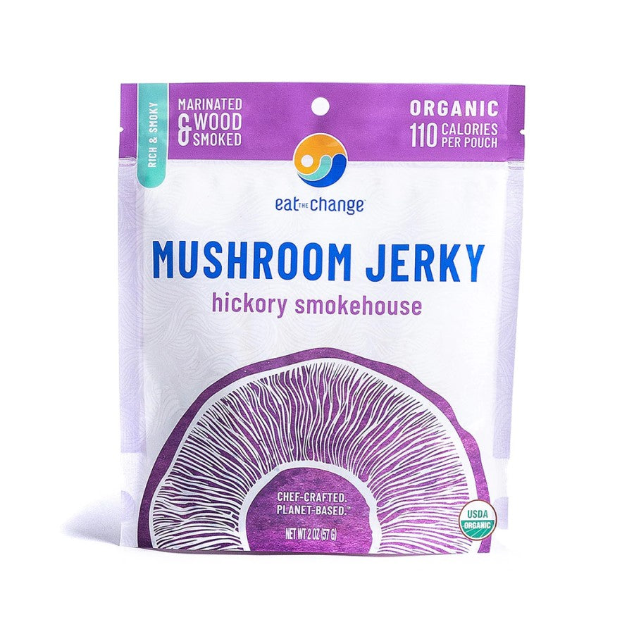 Eat The Change Organic Mushroom Jerky Hickory Smokehouse 2oz