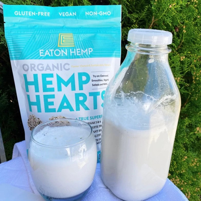 Eaton Hemp Organic Hemp Hearts Are Prefect For Making Vegan Plant Based Non-Dairy Milk