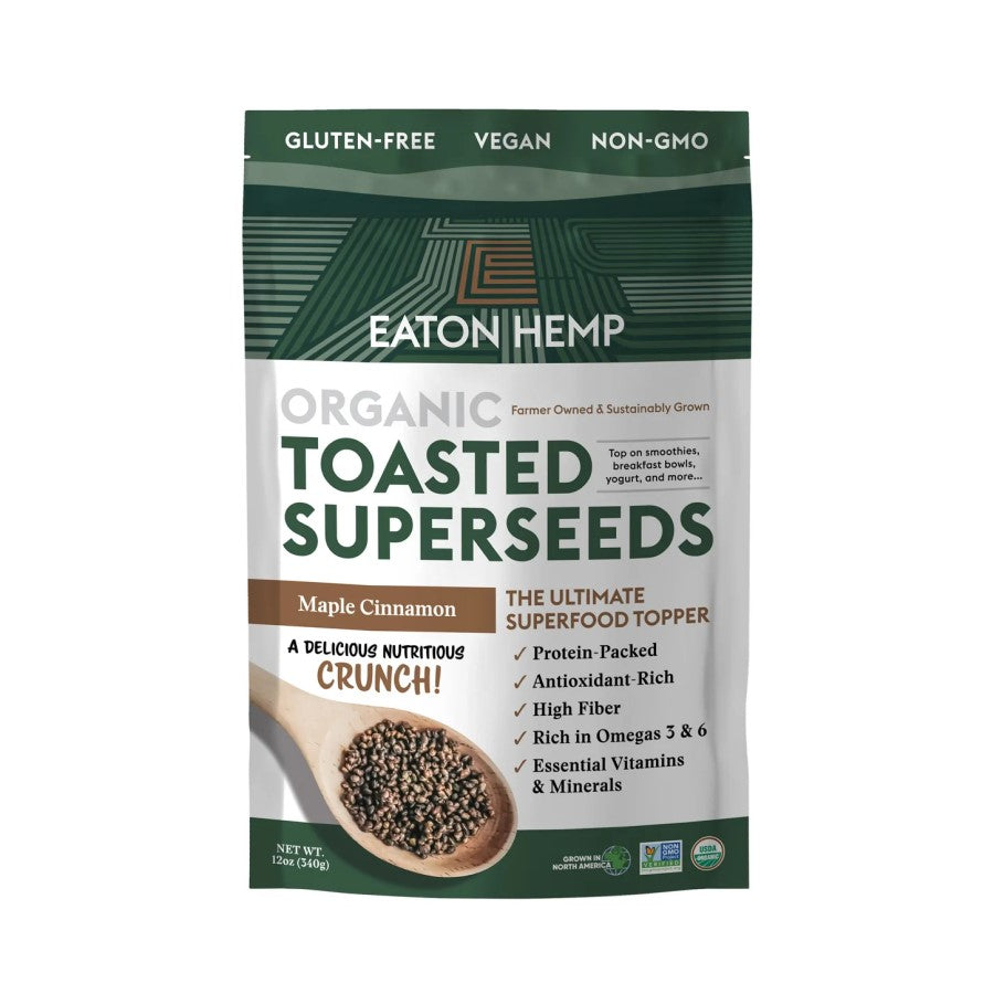 Eaton Hemp Organic Toasted Superseeds Maple Cinnamon 12oz