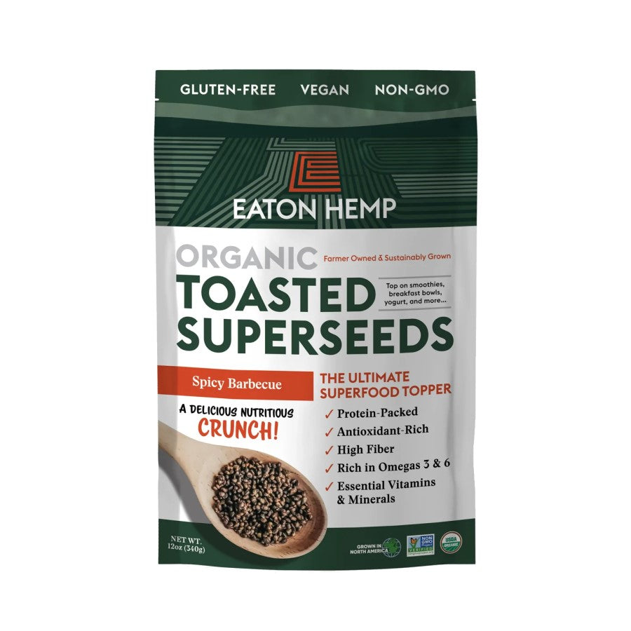 Eaton Hemp Organic Toasted Superseeds Spicy Barbecue 12oz
