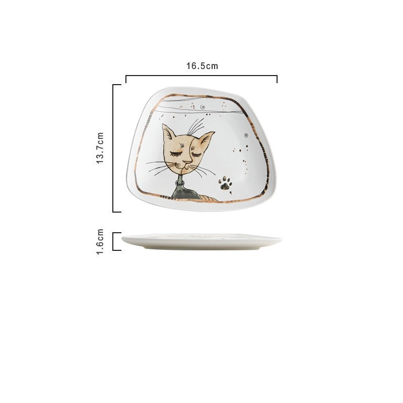 Classy Cats Elise Irregular Shape Plate Size Measurements