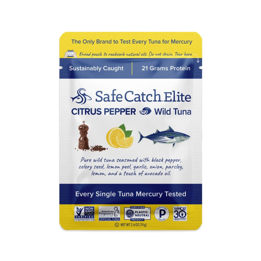 Safe Catch Elite Citrus Pepper Wild Tuna Pouch 2.6oz