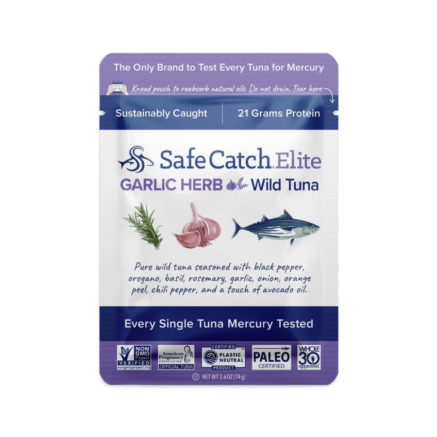 Safe Catch Elite Garlic Herb Wild Tuna Pouch 2.6oz