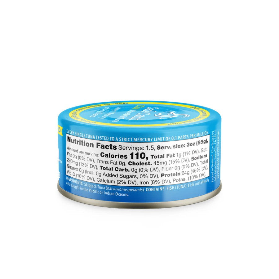 5 Ounce Safe Catch Elite Pure Wild Tuna Can Single Ingredient Skipjack Tuna Fish Nutrition Facts