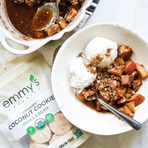 Morning Apple Crisp Gluten Free Recipe Made Using Emmys Organic Vanilla Bean Coconut Cookies