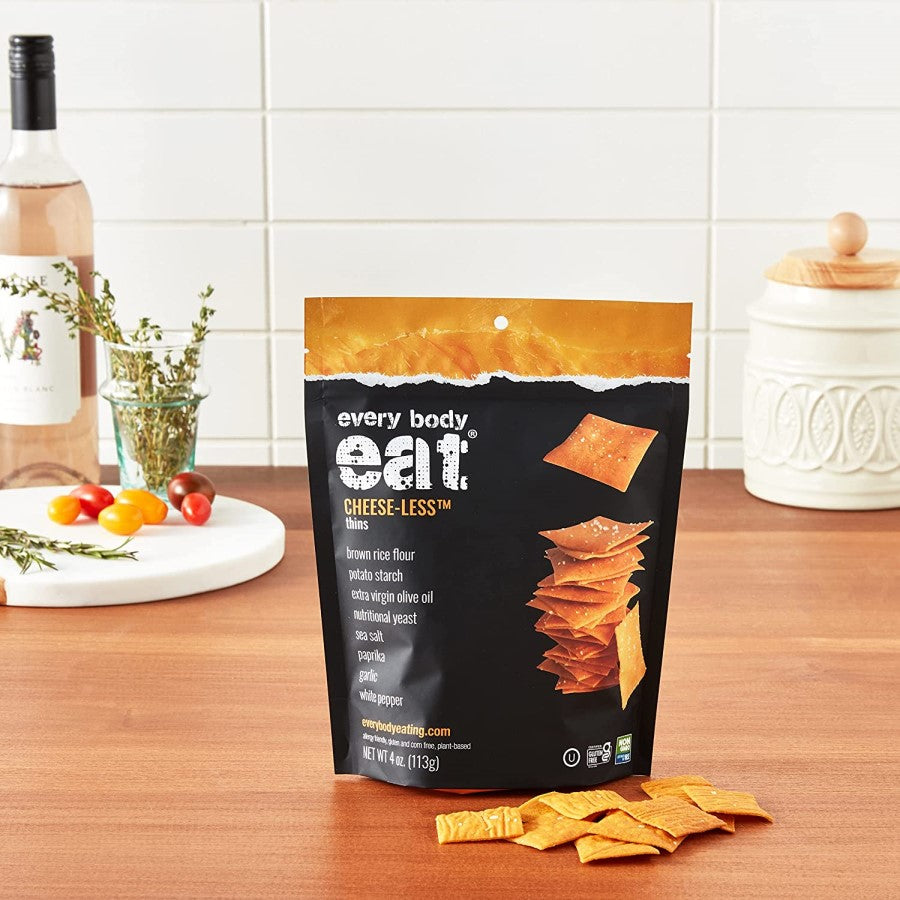 Non-GMO Gluten Free Thin Crackers To Pair With Wine Healthy Snacking Cheese-Less Thins Every Body Eat