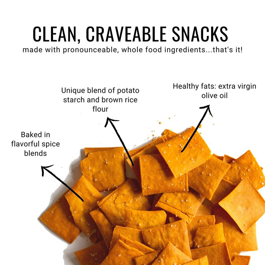 Clean Craveable Snacks With Whole Food Ingredients Every Body Eat Thins Cheese-Less Crackers Dairy Free Vegan Cheese Crackers