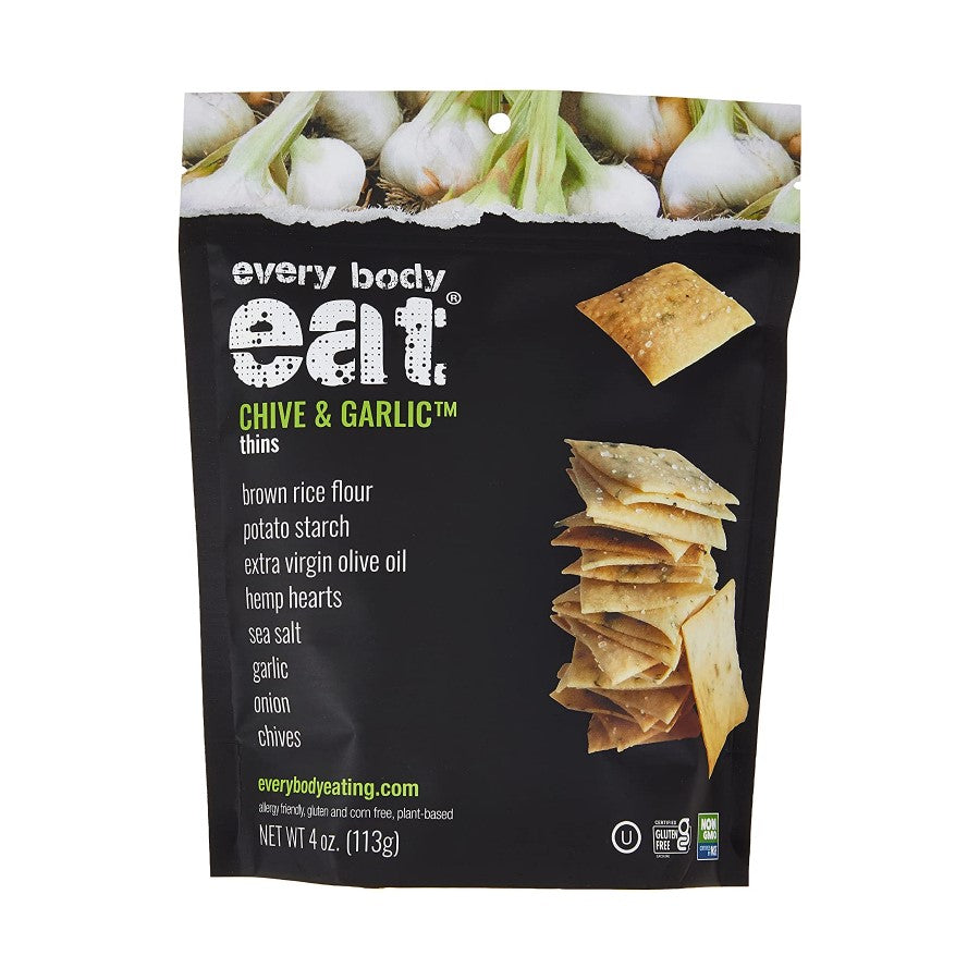 Every Body Eat Snack Thins Chive & Garlic 4oz