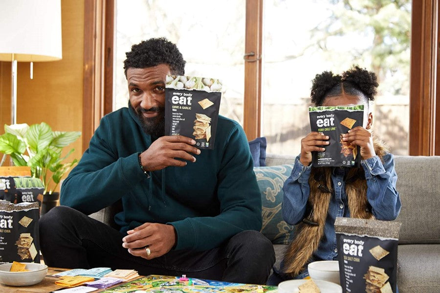 Family Enjoying Game Night Snacks Gluten Free Crackers Every Body Eat Thins