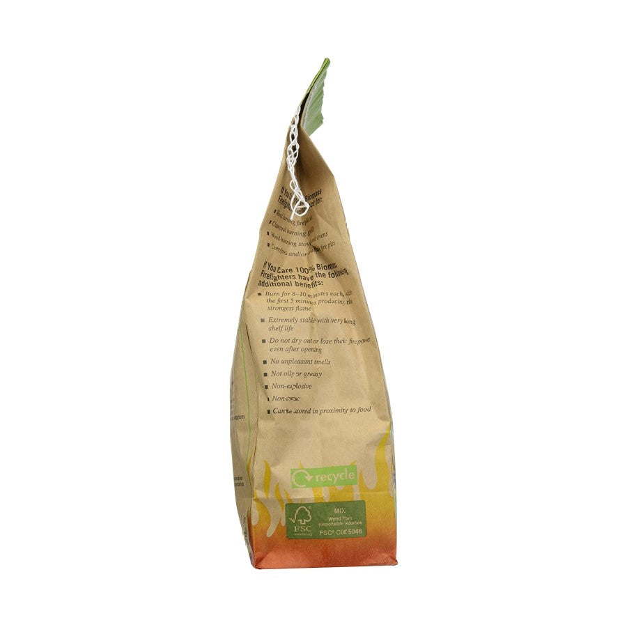 Side Of Bag FSC Certified Biomass Firelighters From If You Care