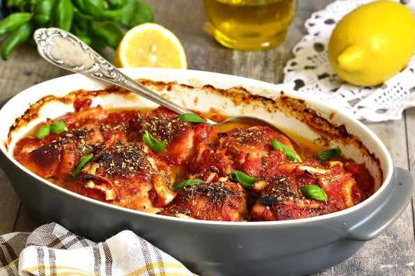 Fody Homemade Recipe For Braised Chicken In Tomato Marinara Sauce