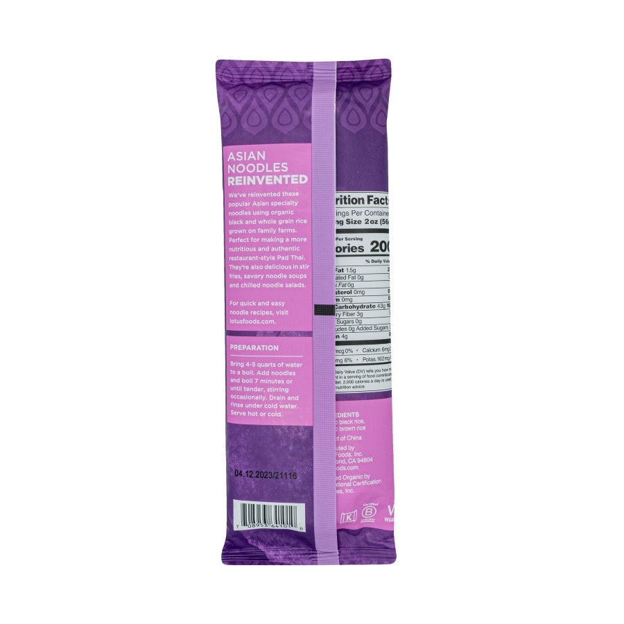 Asian Noodles Reinvented By Lotus Foods Purple Looking Forbidden Pad Thai Organic Rice Noodles