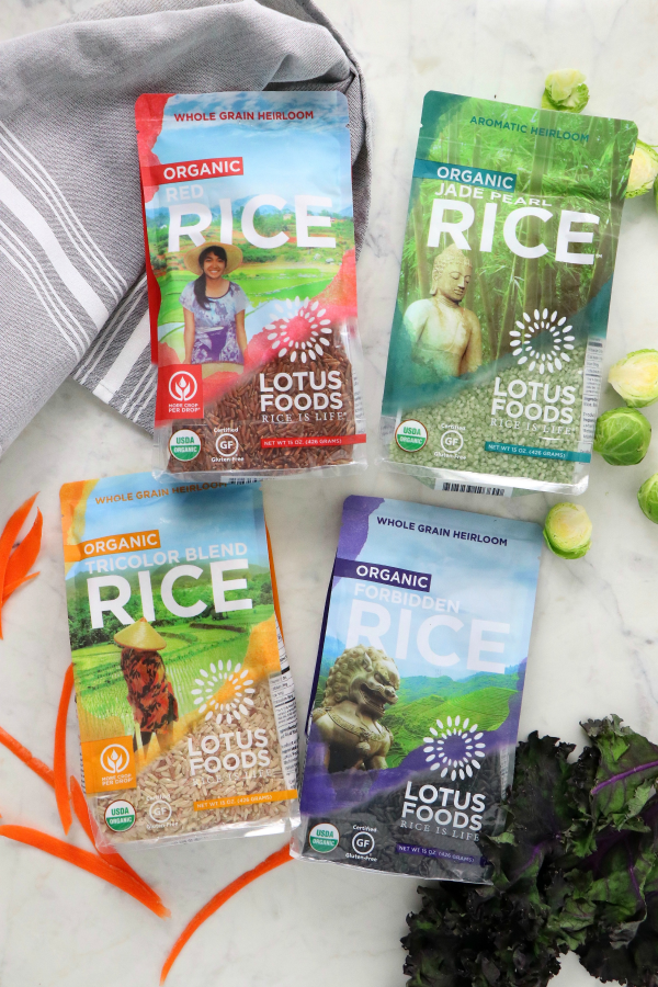 Lotus Foods Organic Heirloom Rice Varieties Red Rice Green Jade Pearl Rice Tri Color Blend Rice Purple Or Black Forbidden Rice