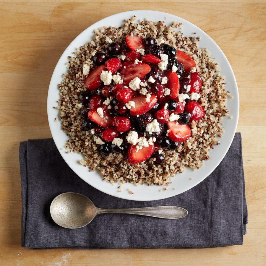 Fruit And Berry Quinoa Salad Using Colorful Quinoa Medley From TruRoots Sprouted Food