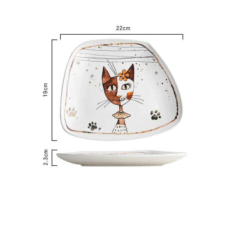 Classy Cats Gigi Irregular Shape Plate Size Measurements