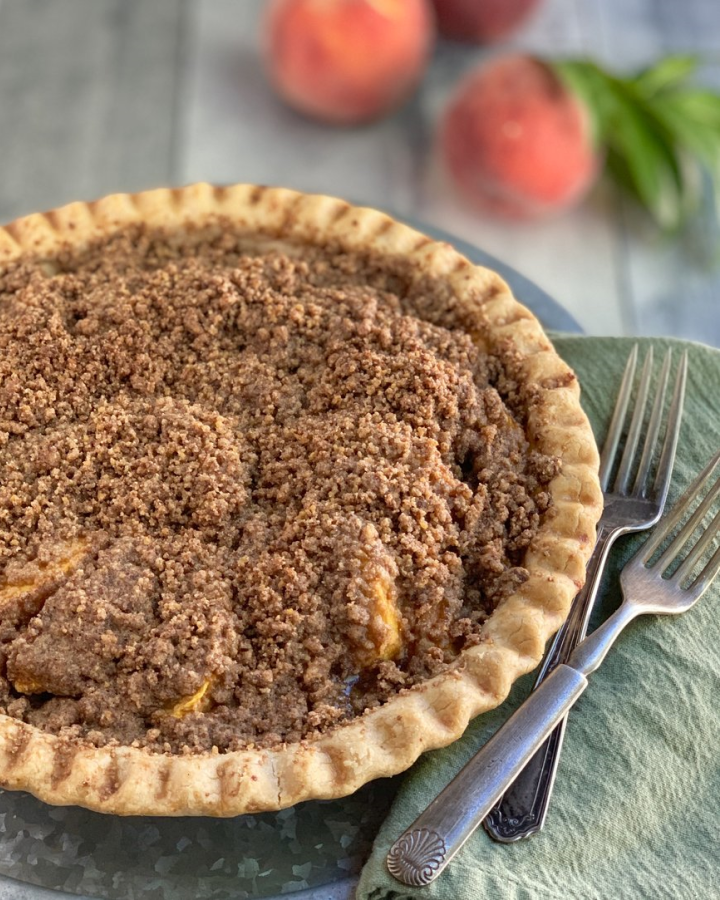 Gluten Free Peach Pie Crumble With Fresh Peaches Otto's Natural Cassava Flour Recipe