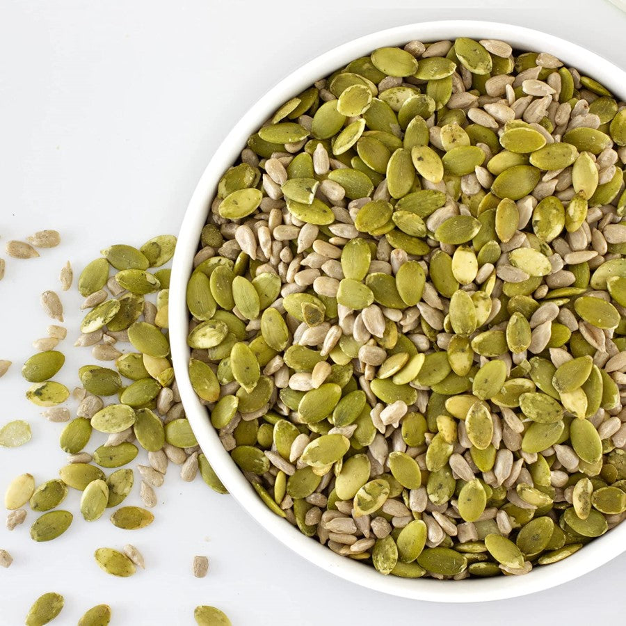 Dish Of Go Raw Sunflower & Pumpkin Seeds Organic Sprouted Super Seeds With Sea Salt