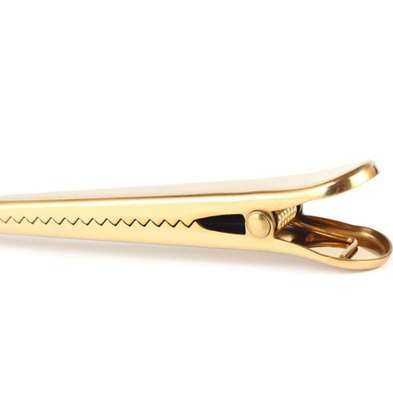 Stainless Steel Metal Gold Color Gator Style Bag Clip