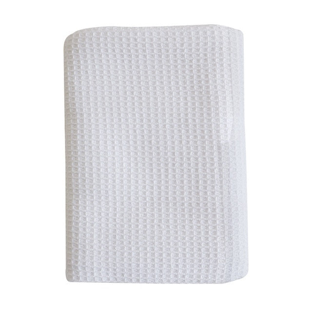 Pure Cotton Waffle Knit Kitchen Hand Towel White Color