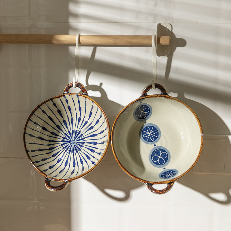 Handles On Ceramic Bowls Can Be Used On Hooks To Hang Dishware Stylishly