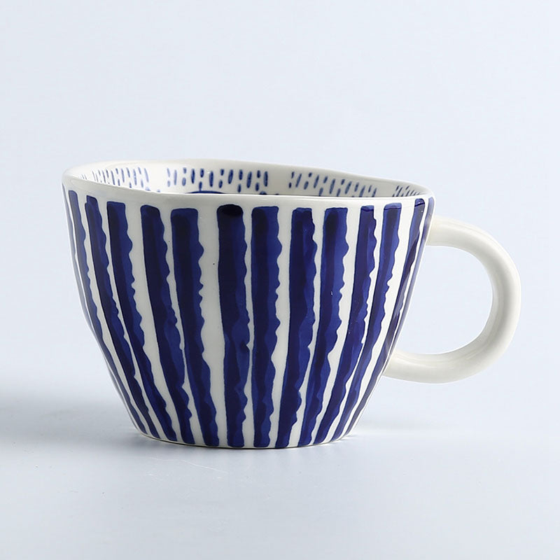 Plantation Artistic Style Irregular Shaped Ceramic Mug