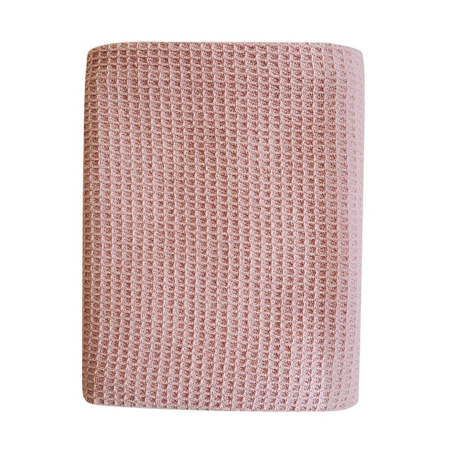 Pure Cotton Waffle Knit Kitchen Hand Towel Blush Color