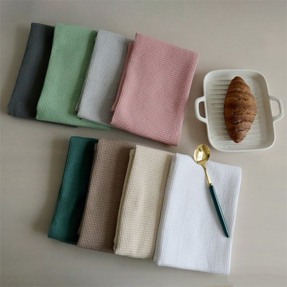Colored Honeycomb Waffle Kitchen Towels