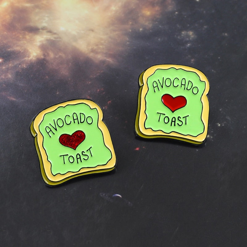 Avocado Toast Lapel Fashion Pins Great Gift For Hipster Foodies