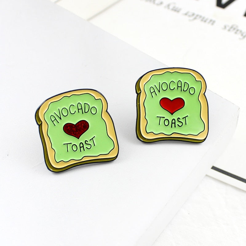 Avocado Toast Brooch Pins For Fashionable Foodies