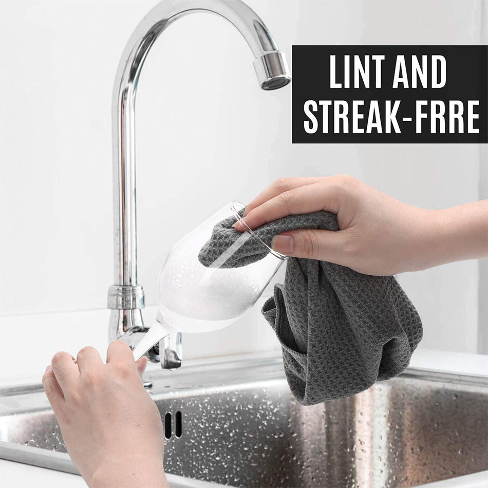 Cotton Towels That Are Lint Free And Streak Free For Washing And Drying Dishes
