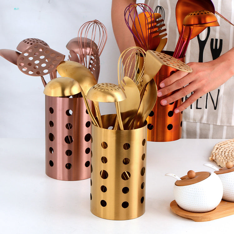 Home Chef With Rose Gold Gold And Sunset Color Stainless Steel Sets Of Kitchen Tools