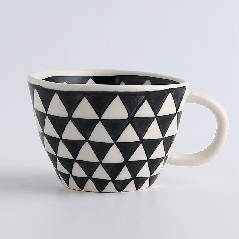 Trideco Artistic Style Irregular Shaped Ceramic Mug
