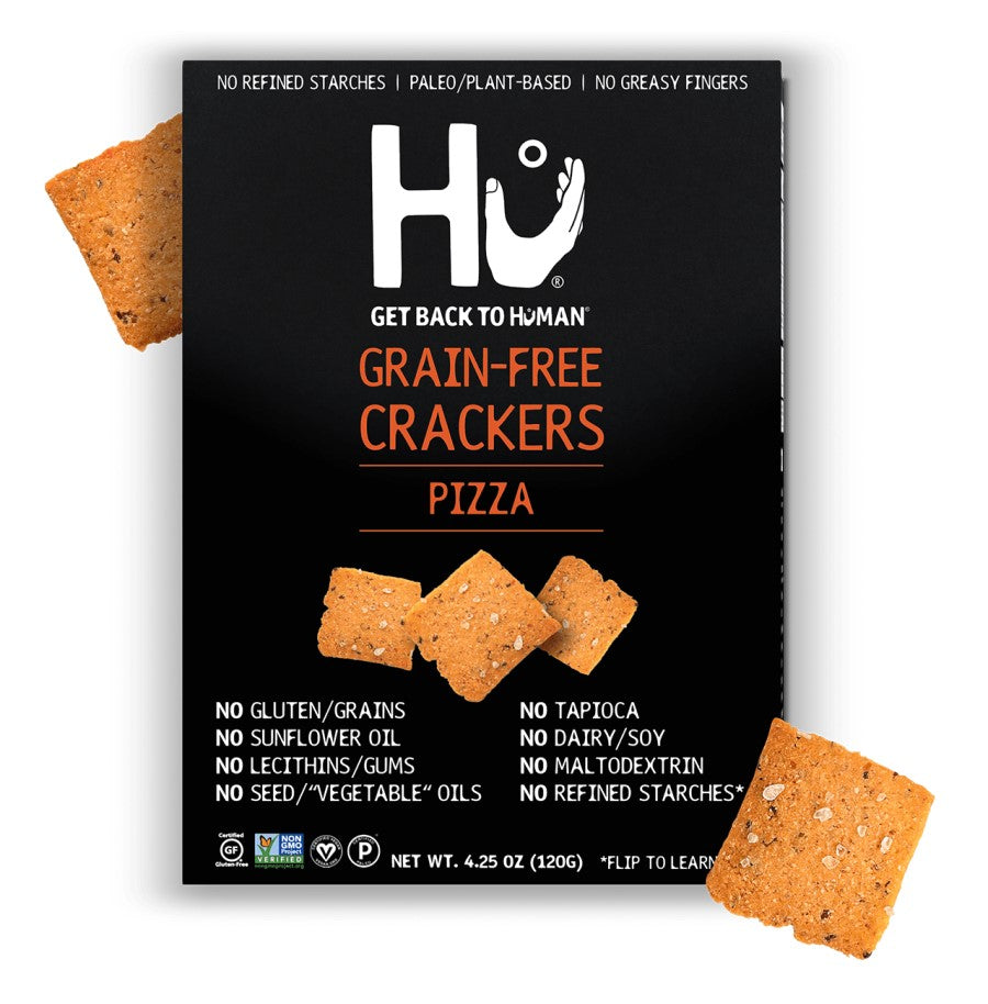 Box Of Hu Grain Free Pizza Crackers