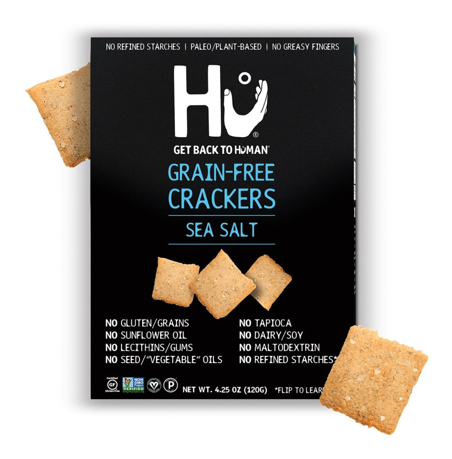 Box Of Hu Grain Free Sea Salt Crackers